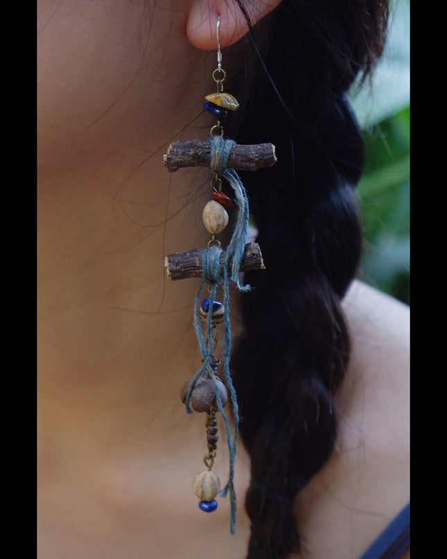 Sacred Guardian Protection Earrings with Natural Jade & Silver