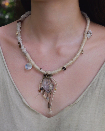 Healing Clarity White Crystal Pendant