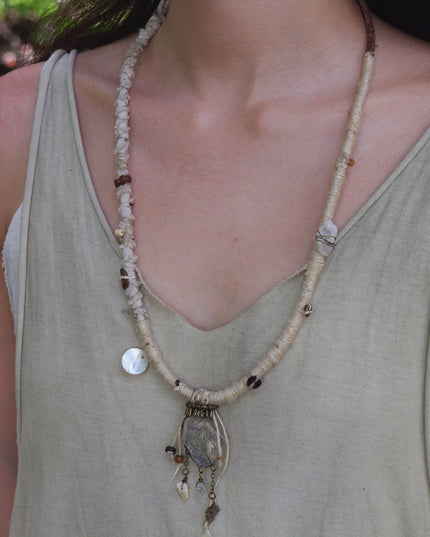 Healing Clarity White Crystal Pendant