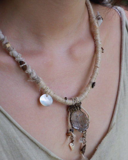 Healing Clarity White Crystal Pendant
