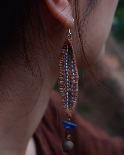 Wealth Embrace Earrings – Lapis Lazuli & Brass