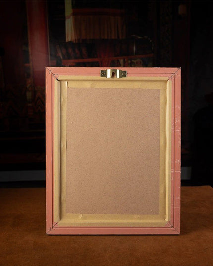 19th Century Red Hat Karma Kagyu Thangka – Mineral Pigment on Paper, Tibetan Antique Wall Mural