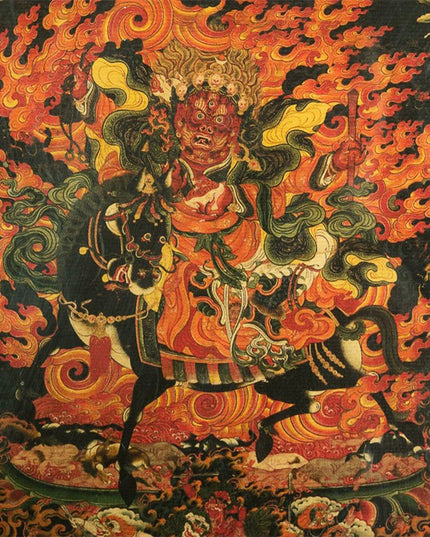 19th Century Tsui Marpo Tibetan Antique Thangka Purely Hand-painted Nyingma sect