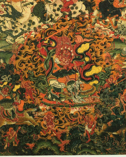 19th Century Tsui Marpo Tibetan Antique Thangka Purely Hand-painted Nyingma sect