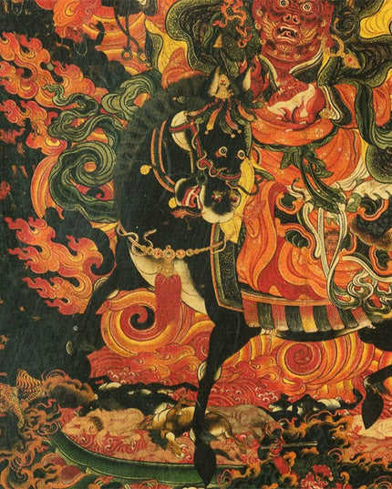 19th Century Tsui Marpo Tibetan Antique Thangka Purely Hand-painted Nyingma sect