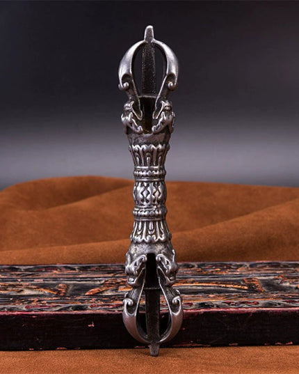 19th Century Wrathful Vajra Old Dharma Instrument Gibeon Meterite From Kathok Monastery
