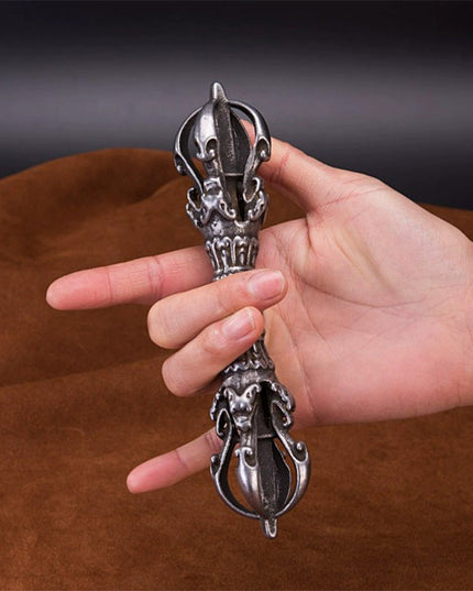 19th Century Wrathful Vajra Old Dharma Instrument Gibeon Meterite From Kathok Monastery