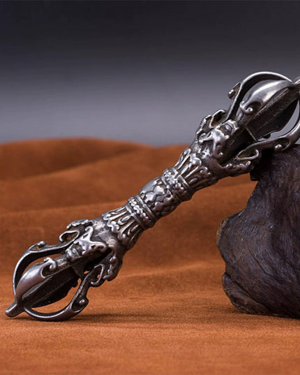 19th Century Wrathful Vajra Old Dharma Instrument Gibeon Meterite From Kathok Monastery