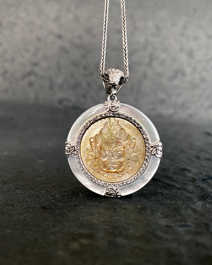 Shell Yellow Jambhala of Wealth Pendant