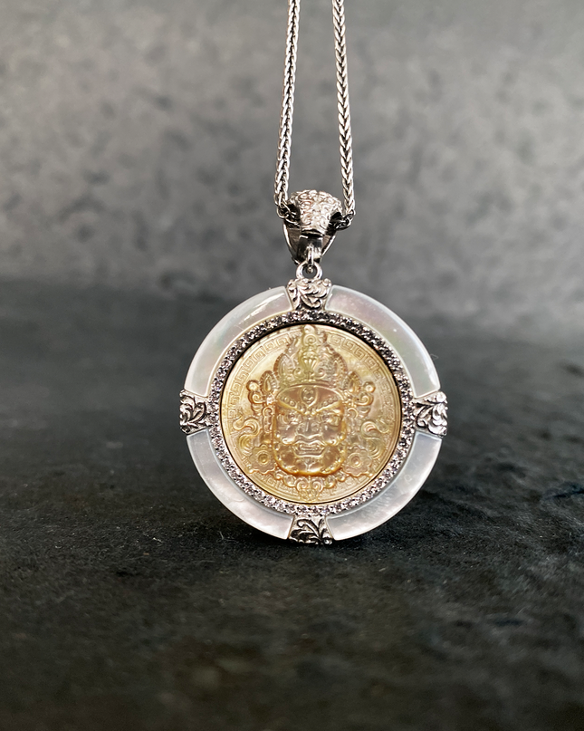 Shell Yellow Jambhala of Wealth Pendant