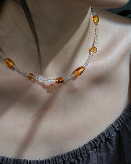 Citrine Amber Wealth Energy Bracelet