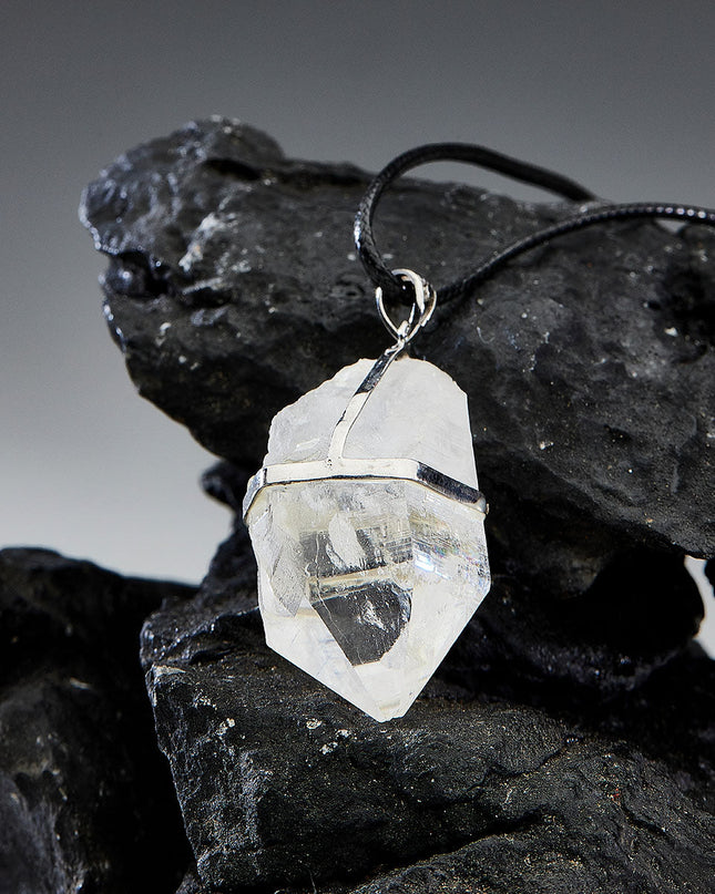 Healing Breath of Life Clear Quartz Sterling Silver Pendants