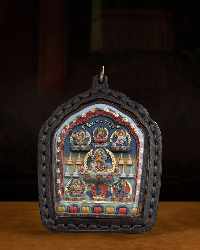 Leather-Cased Compilation of the Five-Manjushri Yamantaka Deity Set
