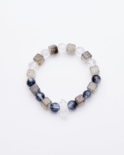 Protective Energy Black Quartz Green Phantom Quartz Bracelet