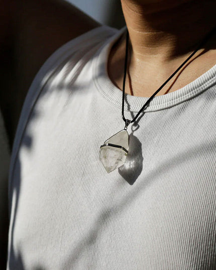 Healing Breath of Life Clear Quartz Sterling Silver Pendants