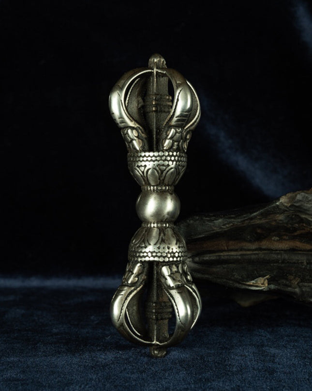 Qing Dynasty Five-pronged Vajra Tibetan Dharma Weapon White Lima