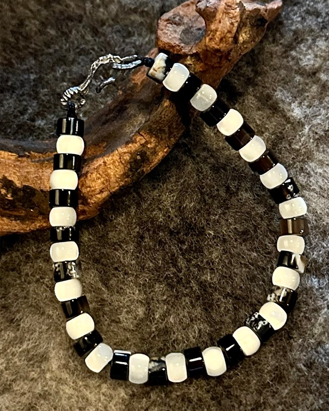 Black and White Shell Multi-Blessing Bracelet