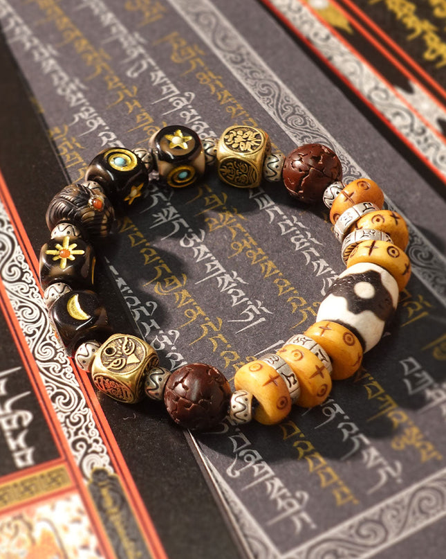 Guardian’s Gift Prosperity & Protection Tibetan Dzi Bead Bracelet