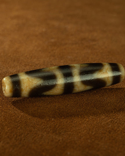 Yellow Tooth Double Tiger Teeth Old Dzi Beads Tibetan Millennium Dzi Beads Calcification