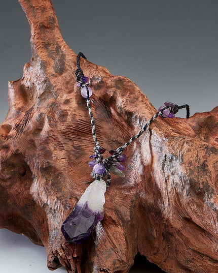 Profound Spirit Connection Amethyst Scepter Hand-woven Pendants