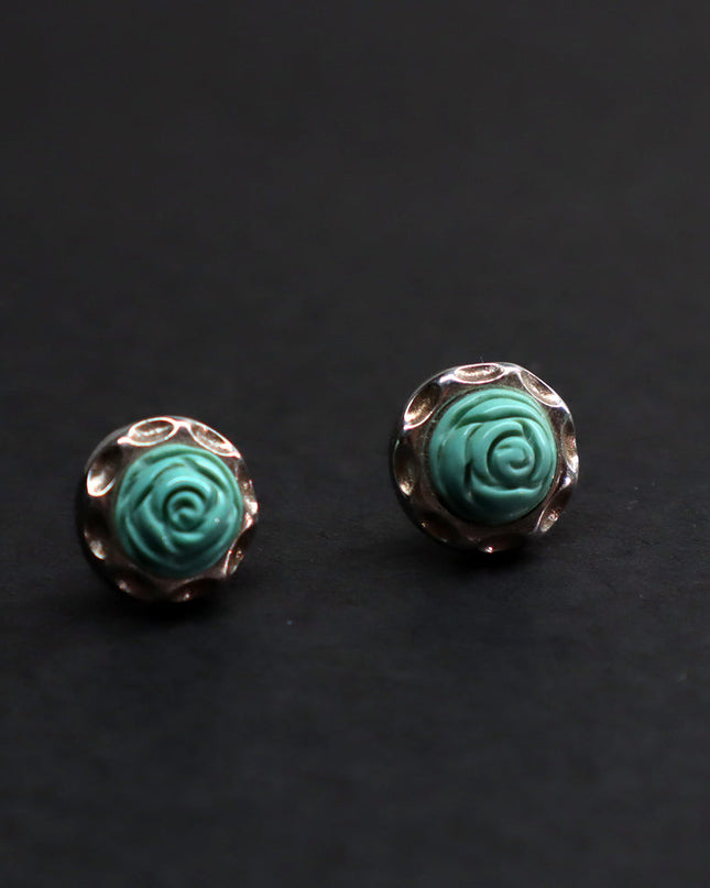 Kailash Energy Prosperity Rose Turquoise Earrings