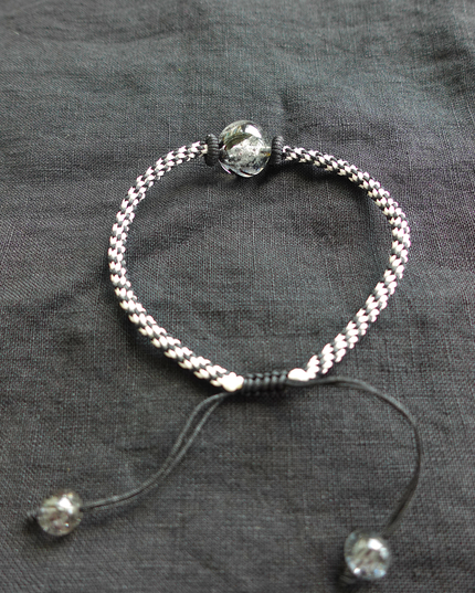Handcrafted black Rutilated Quartz Anklet