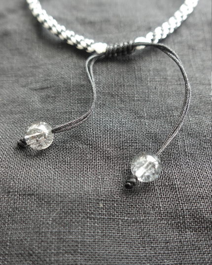 Handcrafted black Rutilated Quartz Anklet