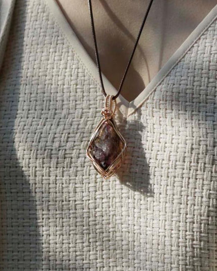 Spiritual Energy Super 7 Amethyst Gold Plated Pendants