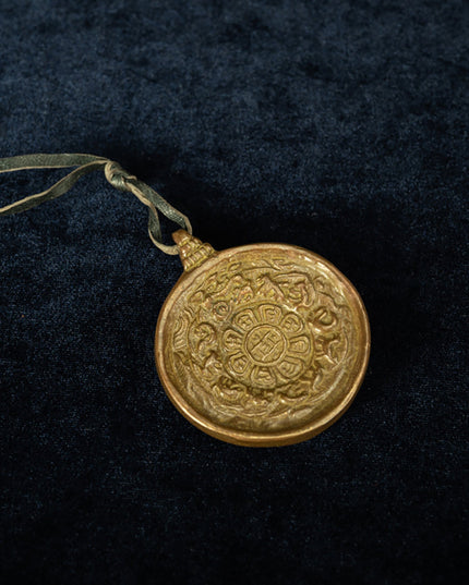 Extremely Rare Qing Dynasty The King of  Copper Nine Palaces Bagua Pendant with Lifetime Talisman