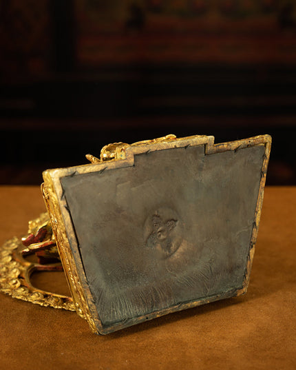 Extremely Rare Qing Dynasty Tibetan Gilded Double Body Yellow Jambhala with Original Craftsmanship