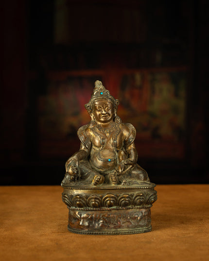 Extremely Rare Ming Dynasty Tibetan Pala Style Gilded Yellow Jambhala