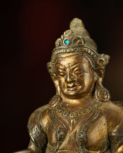 Extremely Rare Ming Dynasty Tibetan Pala Style Gilded Yellow Jambhala