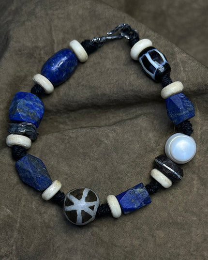 Spiritual Compass Lapis & Crystal Bracelet