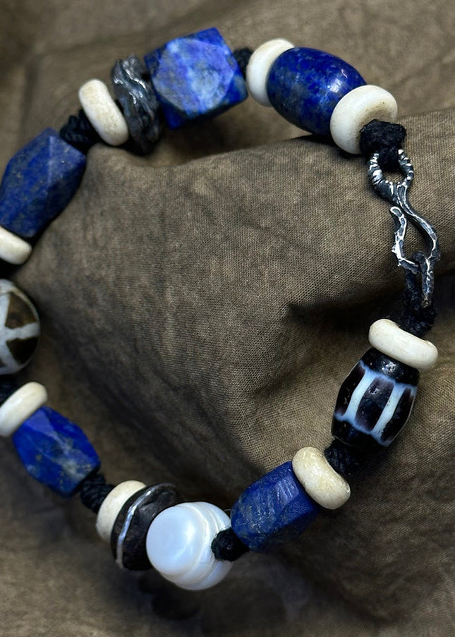 Spiritual Compass Lapis & Crystal Bracelet