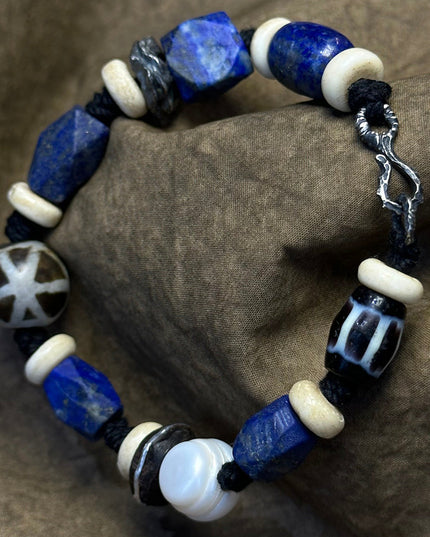 Spiritual Compass Lapis & Crystal Bracelet