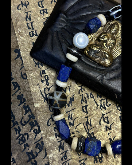 Spiritual Compass Lapis & Crystal Bracelet