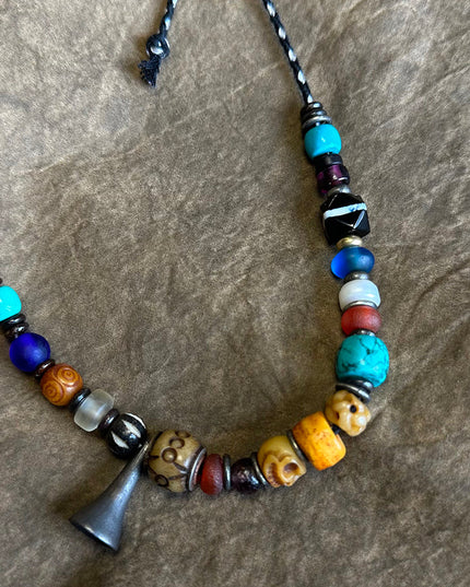 Tibetan Prosperity Blessing Gemstone Necklace