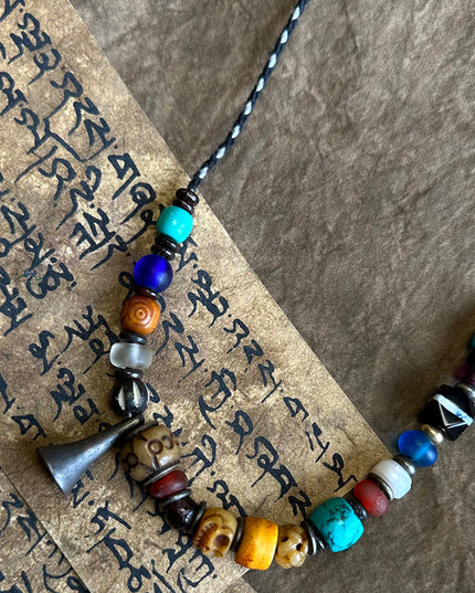 Tibetan Prosperity Blessing Gemstone Necklace