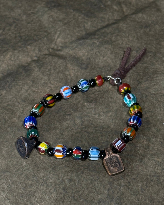 Zakirum Ancient Tibetan Nomadic Five Elements Glass Bracelet