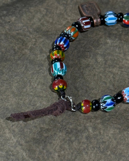 Zakirum Ancient Tibetan Nomadic Five Elements Glass Bracelet