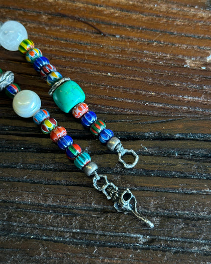 Ancient Colored Glaze Pearl Multi-Blessing Bracelet