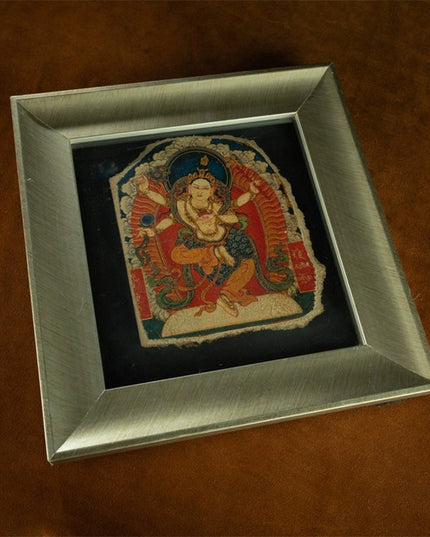 20th Century Four-armed Machig Labdrön Mural Old Tibetan Antique Thangka Purely Hand-painted