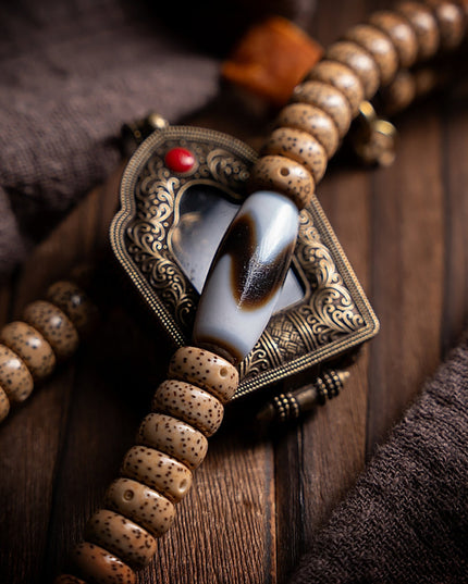 Kailash Energy Sacred Guardian Bodhi Seed Necklace