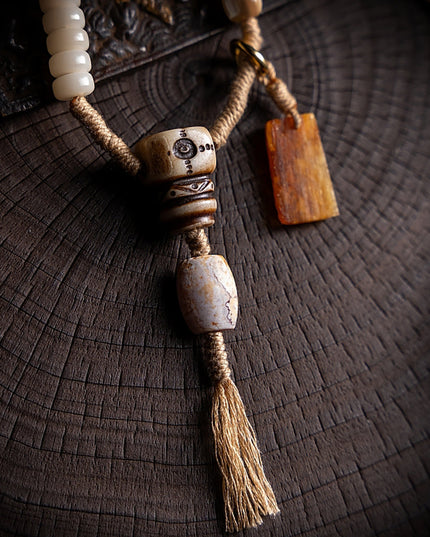 Yak Bone and Agate Success Bracelet | Wealth, Success  Serenity Talisman