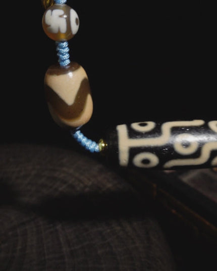 Fortune Nine-Eyed Dzi Pendant Pendant