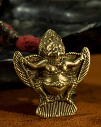 Winged Protector – 19th Century Garuda Vajra Copper Prayer Bracelet