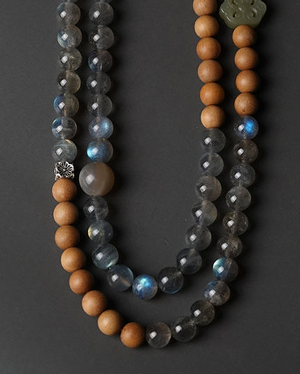 Labradorite and Sandalwood Lucky Energy Bracelet