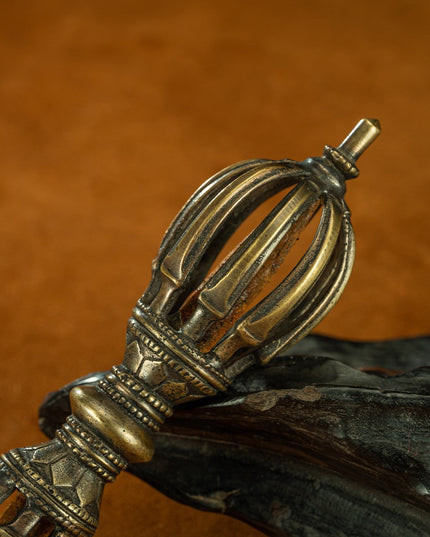 19 Century Demon-Subduing Tibetan Antique Vajra-Pestle Lima Copper From Samye Monastery