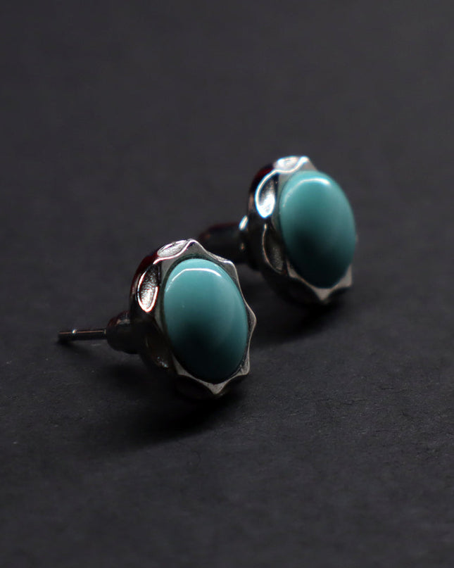 Kailash Energy Lotus Wealth Turquoise Earrings
