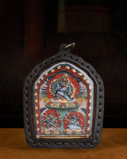 Leather-Cased Compilation of the Five-Manjushri Yamantaka Deity Set
